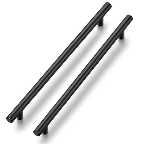 Ravinte 20 Stück Schwarz Möbelgriffe T Bar Griffe für Küchenschränke 224mm Lochzentrum Schrankgriffe Griffe Rostfreier Edelstahl Möbel Türgriffe von Ravinte