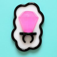 9-Zoll Große Ring Pop Wand-Kunst-Skulptur - 3D-Rosa Candy-Harz-Kunst, Kitsch-Pop-Art-Dekor 9-Zoll Große Ring Pop Wand-Kunst-Skulptur - 3D-Rosa Candy-Harz-Kunst, Kitsch-Pop-Art-Dekor von RavishingRoosters