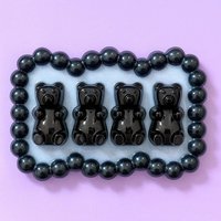 Black Gummy Bear 3D Wand Kunst Skulptur/Kunstharz Dopamin Deko Pop Art Kawaii Dekoration von RavishingRoosters
