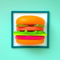 Cheeseburger Neon 3D Resin Wand Kunst/Kitschige Pop Art Fake Food /Cheeseburger in Originalgröße Original Wandskulptur von RavishingRoosters