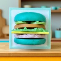 Cheeseburger Pastel 3D Resin Wand Kunst/Kitschige Pop Art Fake Food /Cheeseburger Unikate Wandskulptur Cheeseburger Pastel 3D Resin Wand Kunst/Kitschige Pop Art Fake Food /Cheeseburger Unikate Wandskulptur von RavishingRoosters