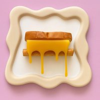 Gegrillte Käse 3D Kunstharz/60 Benutzerdefinierte Farben/ Fake Food Wandskulptur/ Sandwich Kunst/ Kitschige Dopamin Dekor/Schmelzender Käse Kunst von RavishingRoosters