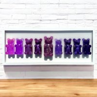 Gummy Bear 20" Lila Farbverlauf 3D Harz Wand Kunst/Dopamin Dekor Pop Art Süßigkeiten Gummy Bear 20" Lila Farbverlauf 3D Harz Wand Kunst/Dopamin Dekor Pop Art Süßigkeiten von RavishingRoosters