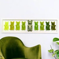 Gummy Bear 24" Green Farbverlauf 3D Harz Wand Kunst/Dopamin Dekor Candy Art Pop Wanddekoration von RavishingRoosters