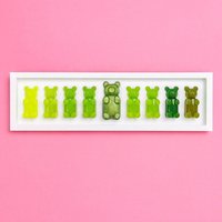 Gummy Bear 24" Green Farbverlauf 3D Harz Wand Kunst/Dopamin Dekor Candy Art Pop Wanddekoration von RavishingRoosters