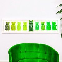 Gummy Bear 24" Green Farbverlauf 3D Harz Wand Kunst/Dopamin Dekor Süßigkeiten Pop Art Kawaii Gummy Bear 24" Green Farbverlauf 3D Harz Wand Kunst/Dopamin Dekor Süßigkeiten Pop Art Kawaii von RavishingRoosters