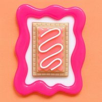 Neon Pink Pop Tart Lebensgroß Frühstücksgebäck 3D Resin Wand Kunst/Auf Leinwand Fake Food Snack Junk von RavishingRoosters