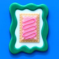 Pink & Mint Toaster Gebäck Lebensgröße Frühstücksgebäck 3D Resin Wand Kunst/Pop Art Dekoration von RavishingRoosters