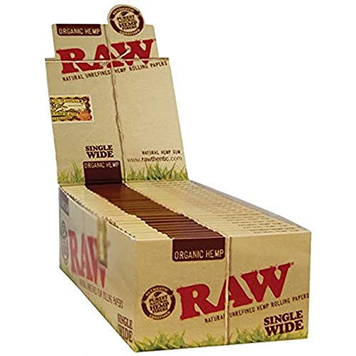 Raw Zigarettenpapier Organisch Einzel Breite Ganze Box 50 Büchlein von Rizla