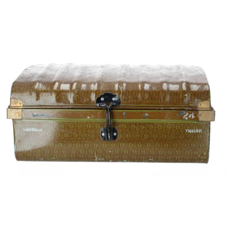 Raw Materials Vintage Reisekoffer alt Aufbewahrungskiste Unikat beige von Raw Materials