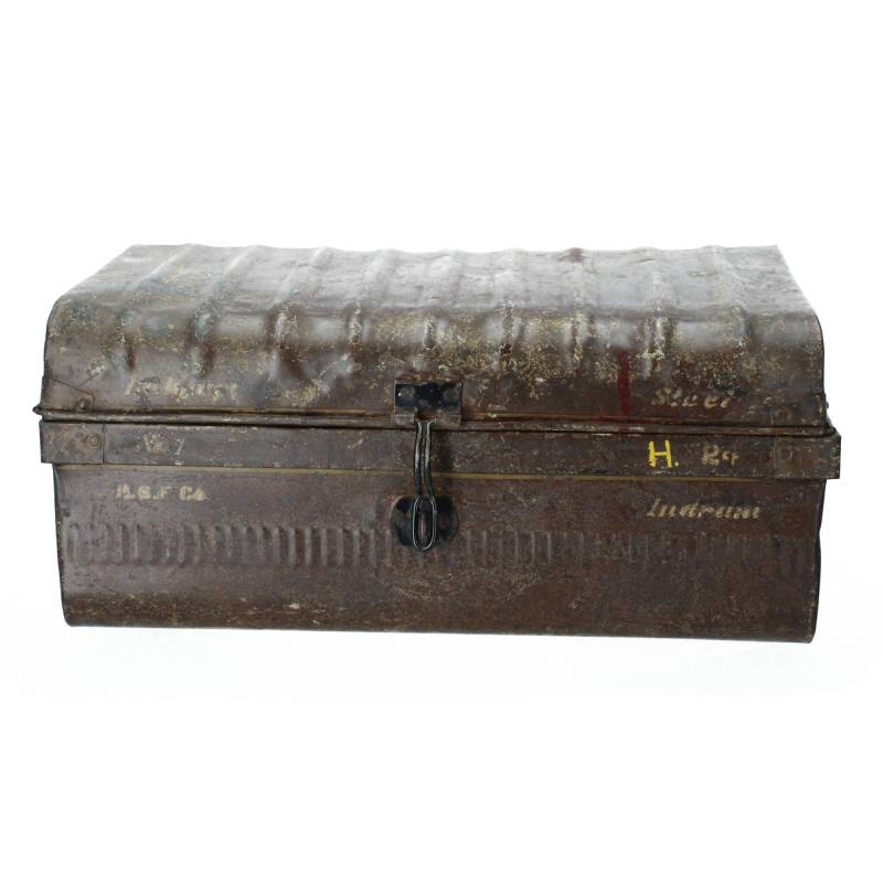 Raw Materials Vintage Reisekoffer alt Aufbewahrungskiste Unikat braun von Raw Materials