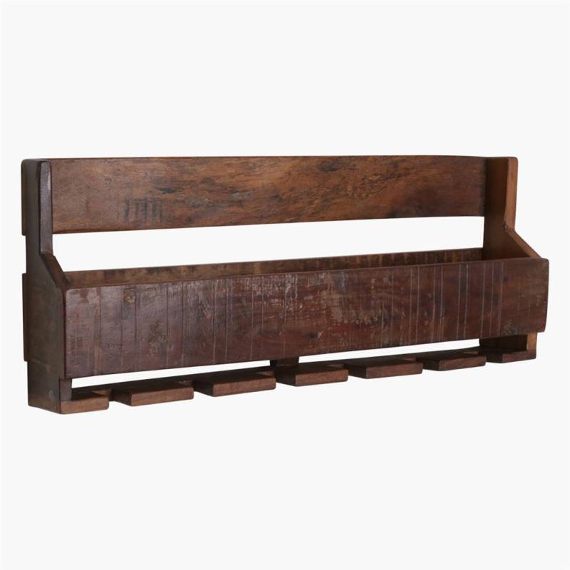 Raw Materials Weinregal 60x28x12 cm FSC Recyceltes Holz von Raw Materials