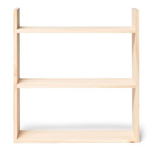 Raw Wood - Holzregal, 60 x 65 x 20 cm, Kuju Natural, handgefertigt in Spanien von Raw Wood