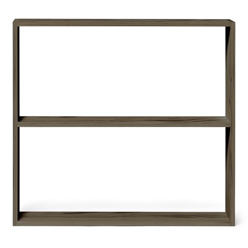 Raw Wood - Holzregal, 80 x 73,5 x 20 cm, Tsurugi Raw Gray, handgefertigt in Spanien von Raw Wood