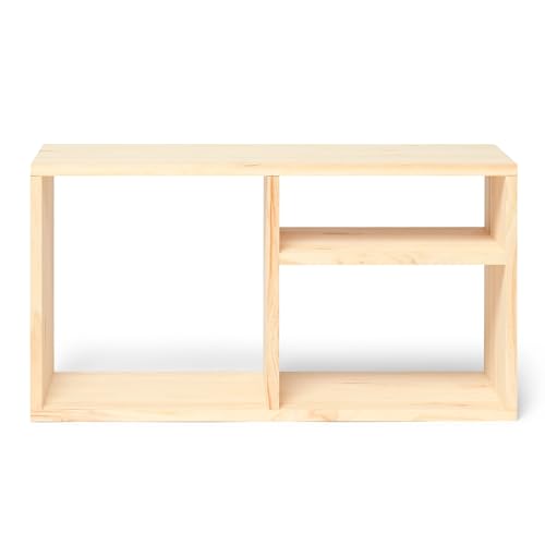 Raw Wood - Holzregal (75 x 40 x 30 cm) - Teshio Natural - handgefertigt in Spanien von Raw Wood