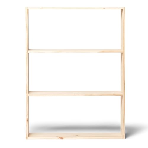 Raw Wood - Holzregal 80 x 106,5 x 20 cm - Tsurugi Natural - handgefertigt in Spanien von Raw Wood