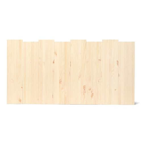Raw Wood Kopfteil für Betten mit 170 und 180 cm, Kingsize, Massivholz, handgefertigt in Spanien, Haku Natur von Raw Wood