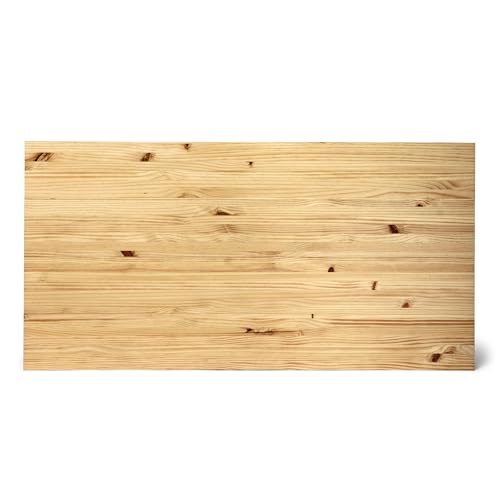 Raw Wood Kopfteil für Betten mit 90 und 100 cm Einzelbett, Massivholz, handgefertigt in Spanien, Fuji Oak von Raw Wood
