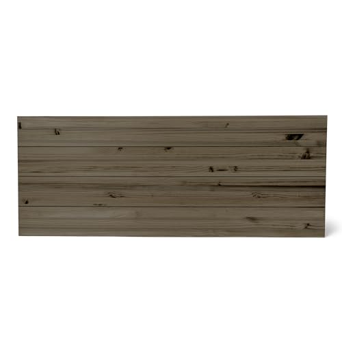 Raw Wood Kopfteil für Betten mit 90 und 100 cm Einzelbett, Massivholz, handgefertigt in Spanien, Hiyori Raw Gray von Raw Wood