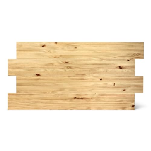 Raw Wood Kopfteil für Einzelbetten mit 90 und 100 cm, Massivholz, handgefertigt in Spanien, Higashi Oak von Raw Wood