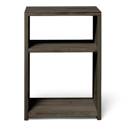Raw Wood Nachttisch aus Holz, 35 cm – Tekari Raw Gray – handgefertigt in Spanien von Raw Wood