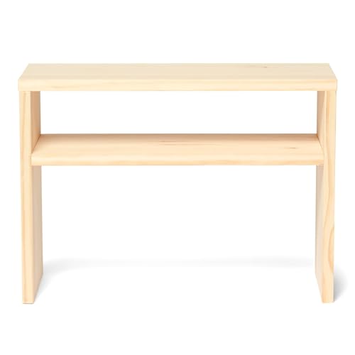Raw Wood - Nachttisch aus Holz, 50 cm, Hoo Natur, handgefertigt in Spanien von Raw Wood