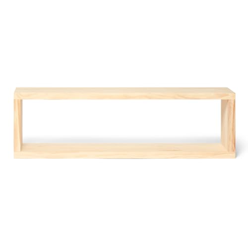 Raw Wood Schwebender TV-Schrank, 120 cm, natürliche Miune, handgefertigt in Spanien von Raw Wood