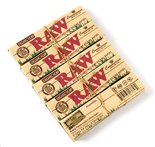 RAW Organic Connoisseur King Size Slim Rolling Papers & Tips Pack by RAW von RAW