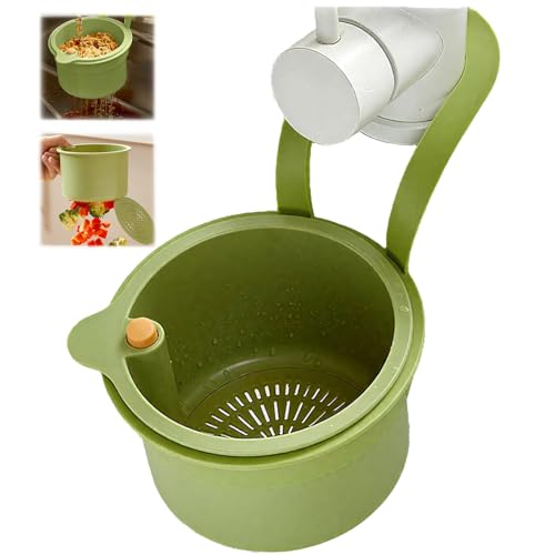 Abflusssieb Sieb für Spülbecken Aufhängbar, Snap-Button Abflusssieb Küchenspüle, Waschbecken Sieb Abnehmbar, Spülbecken Sieb Verstopfungsschutz Küche Abfluss Spüle (Grün) von RawWeFactic