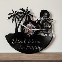 Bob Marley Schallplatten Wanduhr, Reggae Music Art, Weihnachts Geschenkidee Für Freunde von RawhideGlaze