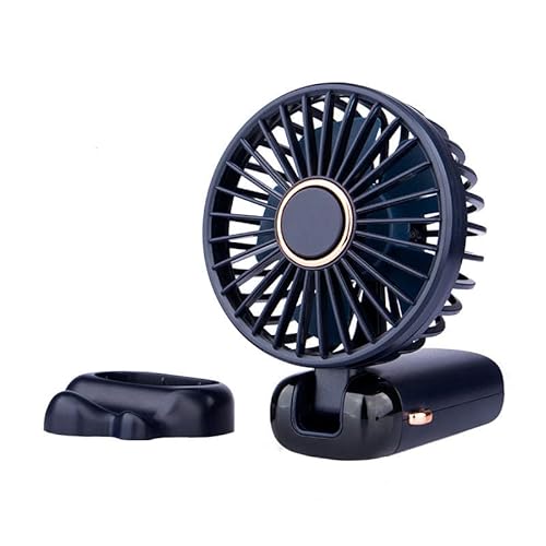 Rawrr 3000mA Mini Portable Fan Faltbarer Einstellbarer Winkelventilator 5-Gang Einstellbarer USB Wiederaufladbarer Handventilator Geeignet für Innen- und Außenbereich (Blau) von Rawrr