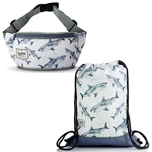 Rawstyle Kombi-Angebot Turnbeutel Sportbeutel + Gürteltasche Hüfttasche für Kinder Design (Modell 17) XX von Rawstyle