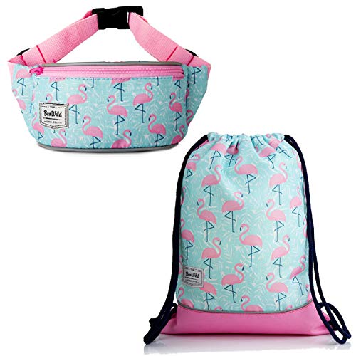 Rawstyle Kombi-Angebot Turnbeutel Sportbeutel + Gürteltasche Hüfttasche für Kinder Design (Modell 25) XX von Rawstyle