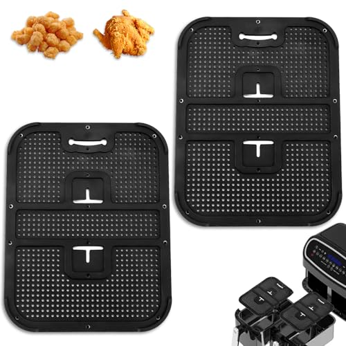 2 Stück Wiederverwendbar Silikon Spritzschutz, Silikonform Heißluftfritteuse Spritzschutz für Ninja Foodi Max Dual Zone AF400EU, Spritzschutz für Fritteusen zum Schutz von Heizspiralen und Gebläsen von Raxfekro