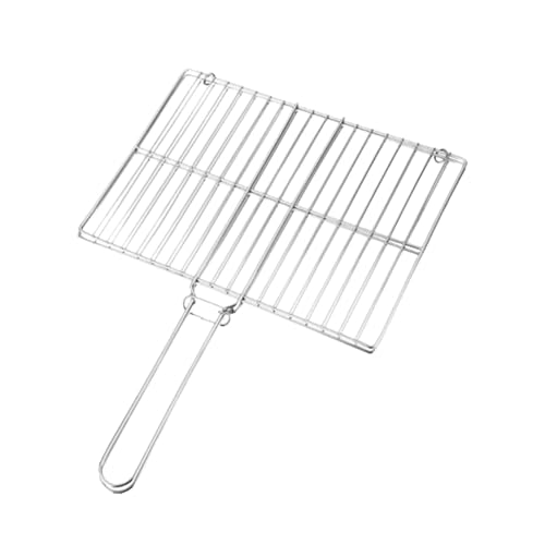 Faltbarer Korb zum Grillen von Fischen – Grillnetz mit langem Griff | Korb für faltbares Grillnetz, Korb für gegrillten Fisch, Korb für Grill, Korb für Grill, Korb von Raxove