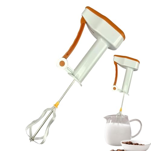 Halbautomatischer Schneebesen - Drehrührer mit manuellem Schieber aus Edelstahl | Schneebesen mit manueller Metallpresse, Drehrührer für -Mischer, Innovative kleine Schneebesen m von Raxove