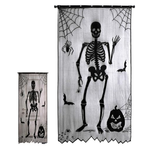 Halloween-Skelett-Vorhänge aus Polyester, waschbar, Skelett- -Türvorhang, wiederverwendbarer Halloween-Türvorhang für Toiletten, Toiletten und Waschraum, gruseliges Skelett-Dekorationszubehör Halloween-Skelett-Vorhänge aus Polyester, waschbar, Skelett- -Türvorhang, wiederverwendbarer Halloween-Türvorhang für Toiletten, Toiletten und Waschraum, gruseliges Skelett-Dekorationszubehör von Raxove