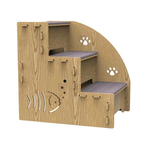 Haustiertreppe aus Holz mit 3 Stufen – Hundetreppe für hohe Betten 35 x 26 x 35 cm | rutschfeste Rampe für Hunde, Stufen für Katzen, Innenrampe für Hunde ausgewogen Antisv Haustiertreppe aus Holz mit 3 Stufen – Hundetreppe für hohe Betten 35 x 26 x 35 cm | rutschfeste Rampe für Hunde, Stufen für Katzen, Innenrampe für Hunde ausgewogen Antisv von Raxove