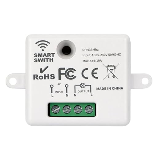 Kabelloser Lichtcontroller, kabelloser Beleuchtungscontroller, Wandmontierter Lichtempfänger, ohne Verkabelung, elektrische Lichttaste, Deckenlichtsteuerung für von Raxove