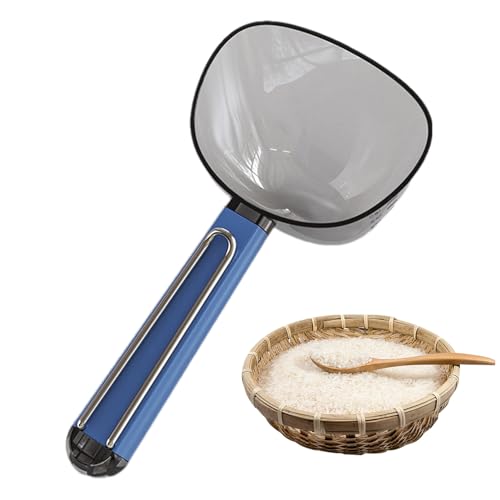 Küchenmesslöffel, Mehllöffel, Mehrzweck-Eislöffel, mit Küchenreislöffel mit Edelstahl-Clip, Küchenwaage mit langem Griff für Körner von Küchenmesslöffel, Mehllöffel, Mehrzweck-Eislöffel, mit Küchenreislöffel mit Edelstahl-Clip, Küchenwaage mit langem Griff für Körner von von Raxove