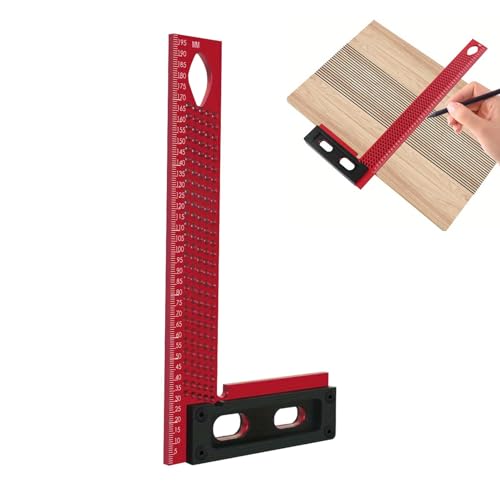 Holzbearbeitungslineal, Präzisionskennzeichnungsregel | L-Typ-Präzisionslineal mit L-Typ-Markierung | Positionierlehre aus langlebiger Aluminiumlegierung von Raxove