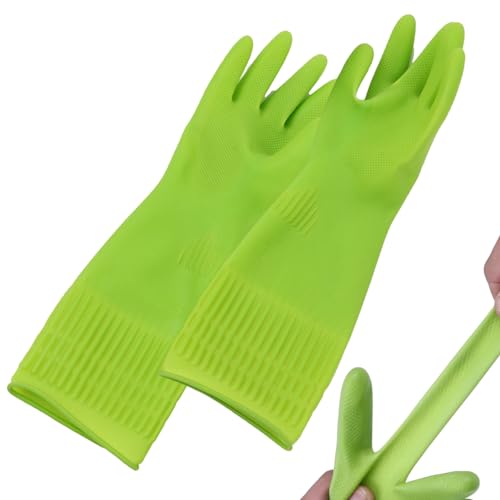Küchenhandschuhe, Reinigungshandschuhe, 1 Paar wiederverwendbare Reinigungshandschuhe - Haushaltshandschuhe aus Latex, wasserdichte Handschuhe für Küchengeschirrspüler, Reinigungswerkzeuge von Raxove