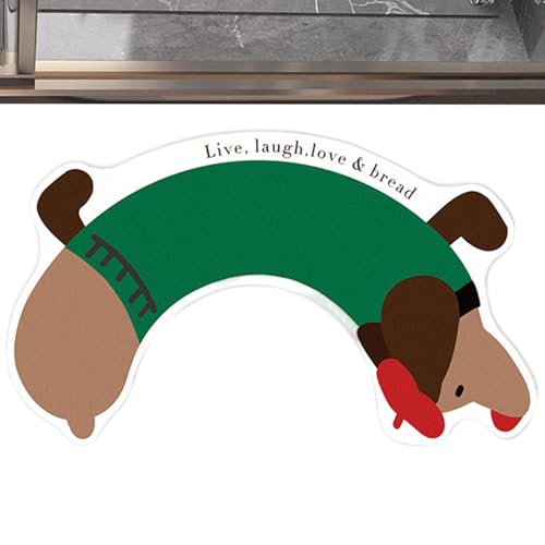 U-förmige Badematte,rutschfeste Badematte - Wasserabsorbierende Dackel Matte,Verschleißfester Duschteppich, Badezimmerteppich für Badezimmer, Küche U-förmige Badematte,rutschfeste Badematte - Wasserabsorbierende Dackel Matte,Verschleißfester Duschteppich, Badezimmerteppich für Badezimmer, Küche von Raxove