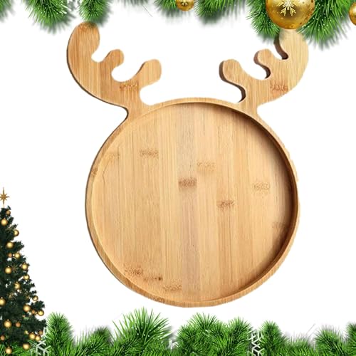 Raxove Weihnachtsbaum-Teller Aus Für Den Weihnachtsbaum – Charcuterie-Brett, Rentier-Serviertablett | Praktisches Weihnachtsessen-Tablett, Weihnachts-Servierbrett, Weihnachtsbaum-Serviertablet von Raxove
