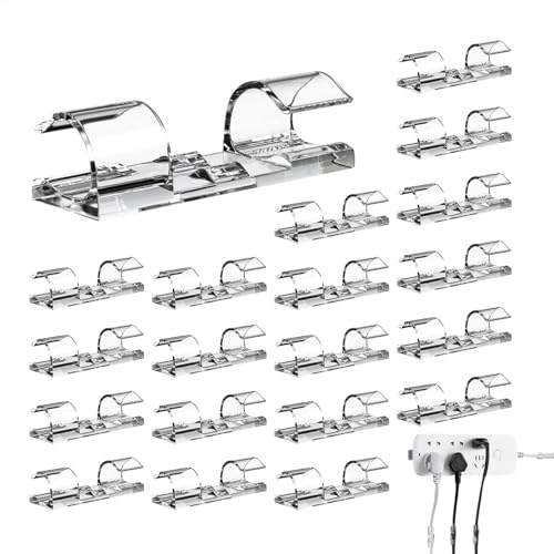 Selbstklebende Kabelclips, Kabel-Clips, Wandkabel-Manager, 20 Stück, Kabelmanagement für Tische, Wandkabelclips für Autos, Management Selbstklebende Kabelclips, Kabel-Clips, Wandkabel-Manager, 20 Stück, Kabelmanagement für Tische, Wandkabelclips für Autos, Management von Raxove