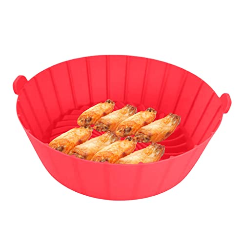 Silikon- , 21 cm/18 cm, Silikon-Backblech, hitzebeständiger Silikonkorb, Silikon-Backutensilien für Luftfritteuse Silikon- , 21 cm/18 cm, Silikon-Backblech, hitzebeständiger Silikonkorb, Silikon-Backutensilien für Luftfritteuse von Raxove
