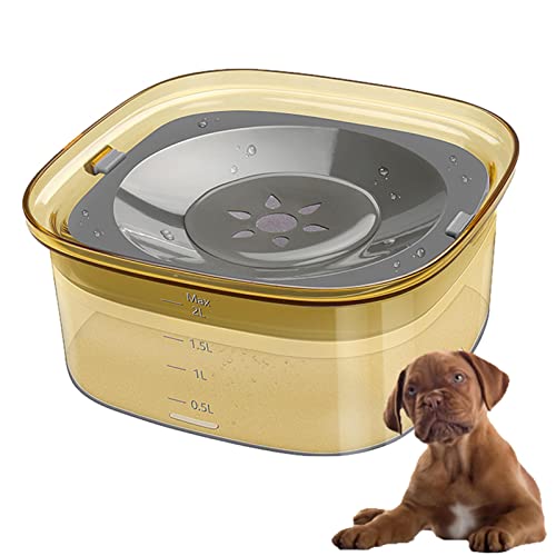 Wassernapf für Hunde, Wassernapf für Hunde, Spritzschutz für unordentliche Trinker, langsames Wasser mit großer Kapazität 2 Liter, Wasserspender für Haustiere trasp von Raxove