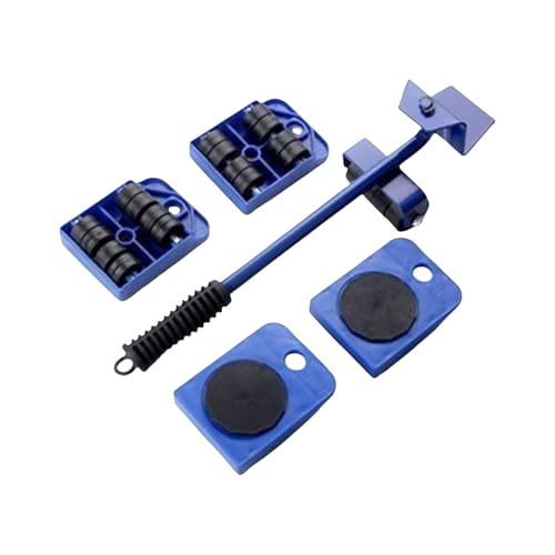 Werkzeugset zum Bewegen von Möbelhebern: Möbelheber aus robustem Stahl mit 4 Schiebereglern | Ergonomisches Design, rostfrei und rutschfest für einfache Bewegung von Raxove