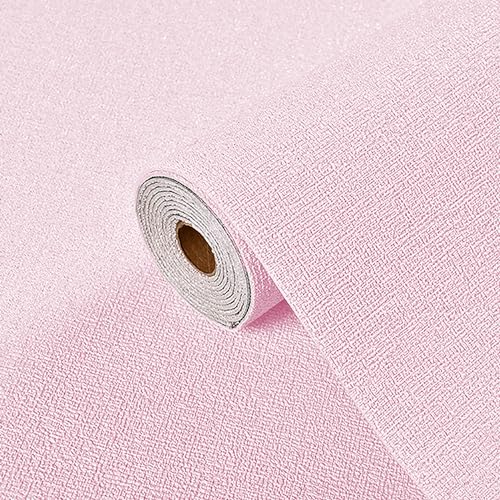 Ray-Velocity 2,5mm Tapete Selbstklebende Strukturierte Tapeten, Wand-Renovierung Dekorative Tapeten, Wasserfester Wandpapier für Schlafzimmer, Küche, Wohnzimmer (Rosa, 50x1000cm) von Ray-Velocity