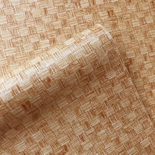 Selbstklebend Rattan Tapete Natürlich Rattan Flechtmuster Landhaus Unitapete Wasserdicht Vinyl Klebefolie Möbel Dekorfolie für Wohnzimmer Heimdekoration (Rattan Gurtband, 5M) von Ray-Velocity